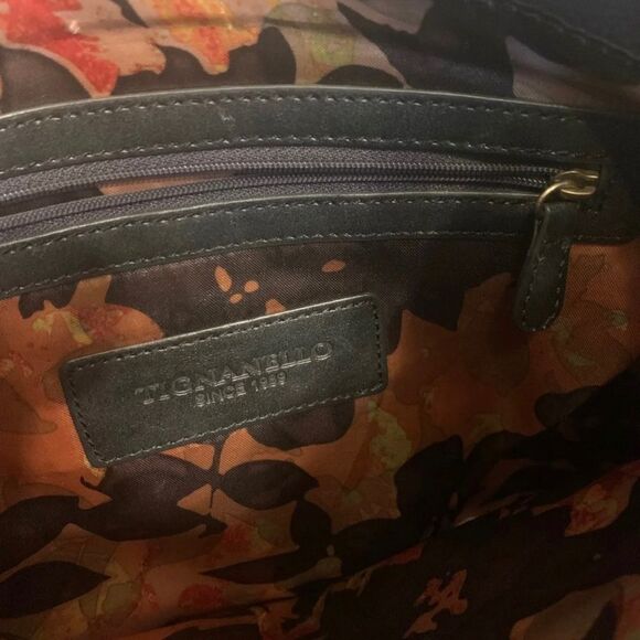 TIGNANELLO GREEN GENUINE LEATHER HANDBAG DARK GREEN - Picture 7 of 10